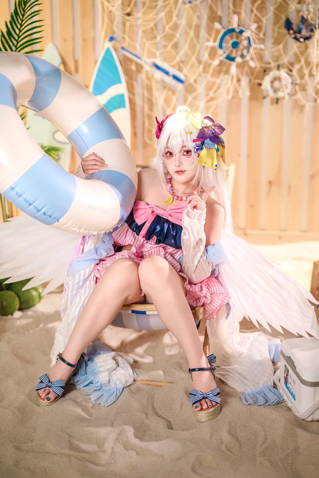 【白洲梓cos】蔚蓝档案水梓的夏日沙滩泳装记录 - 第 11 张