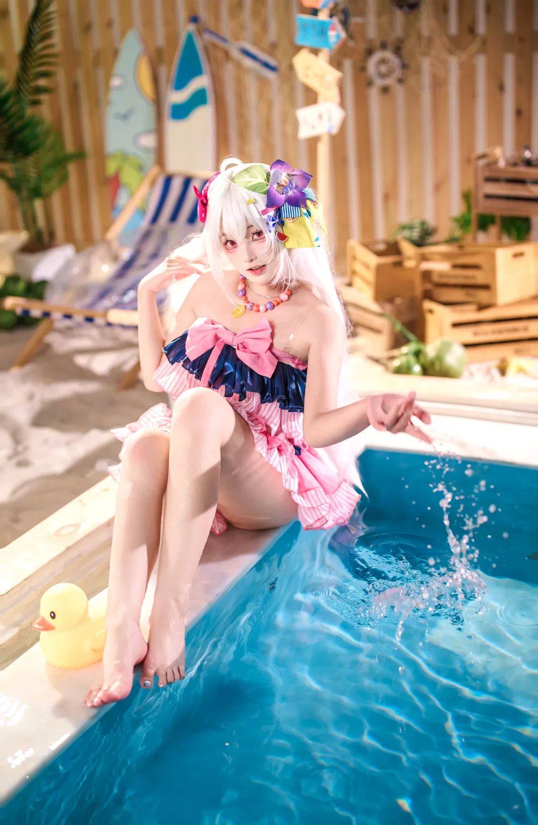 【白洲梓cos】蔚蓝档案水梓的夏日沙滩泳装记录 - 第 2 张