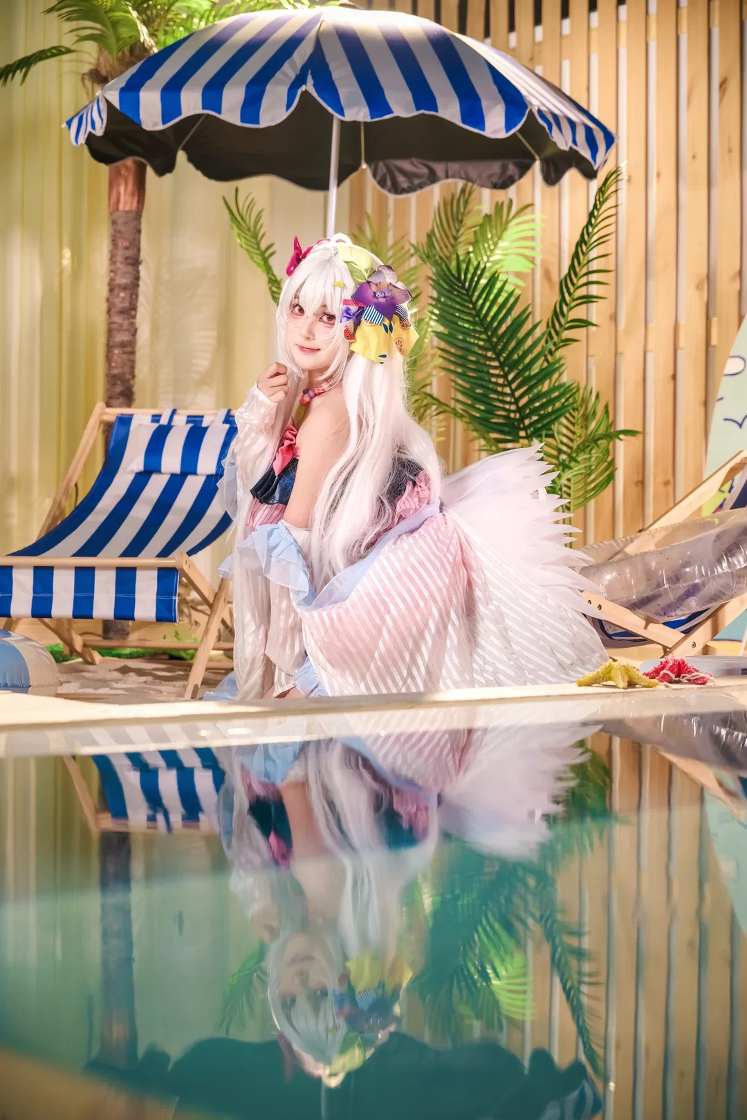 【白洲梓cos】蔚蓝档案水梓的夏日沙滩泳装记录 - 第 3 张
