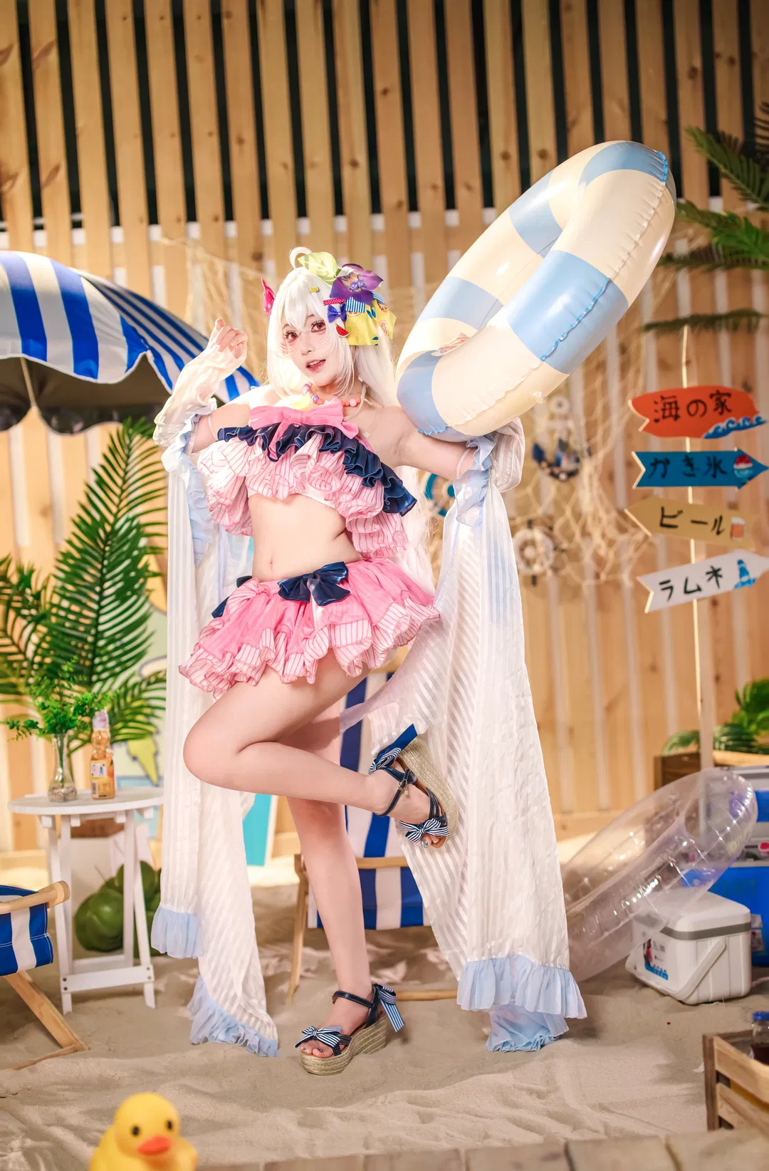 【白洲梓cos】蔚蓝档案水梓的夏日沙滩泳装记录 - 第 4 张