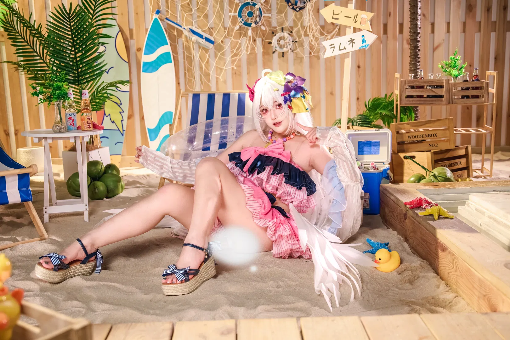 【白洲梓cos】蔚蓝档案水梓的夏日沙滩泳装记录 - 第 9 张