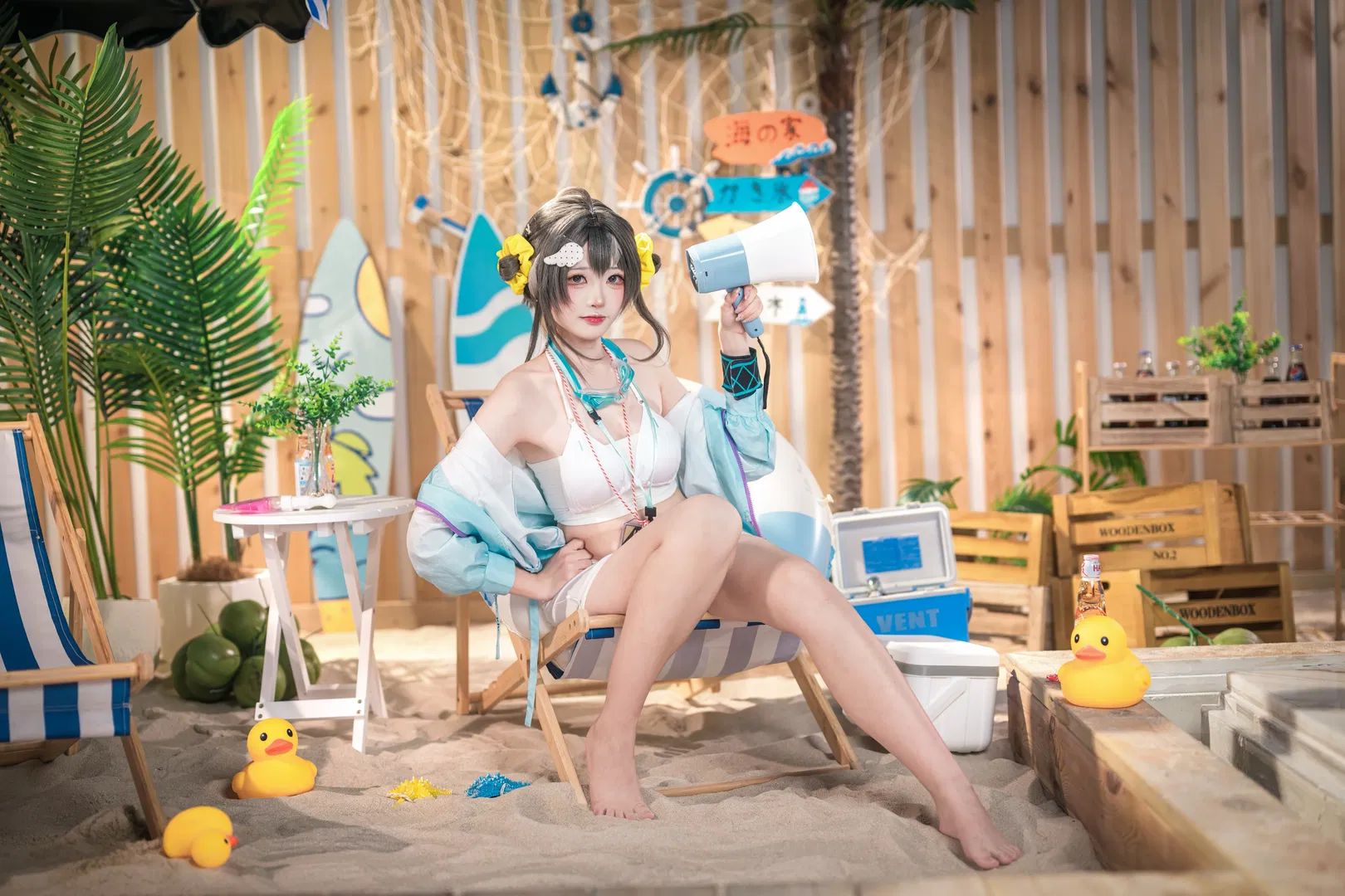【羽毛笔cos】明日方舟夏日沙滩的清凉记录 - 第 3 张