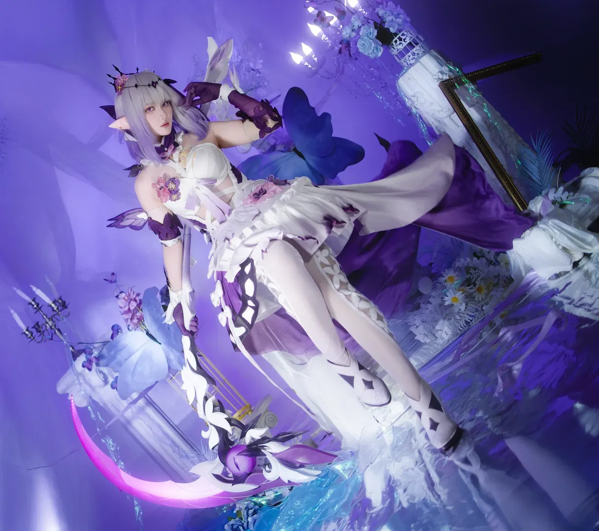 【遐蝶cos】崩坏星穹铁道紫色蝴蝶梦幻大片 - 第 3 张