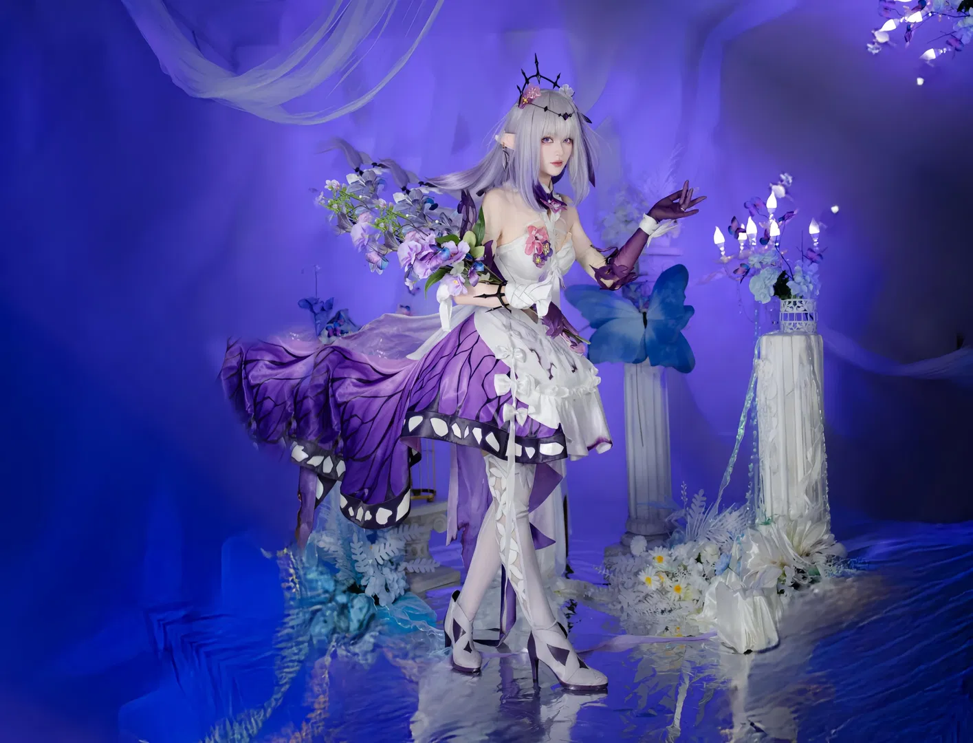 【遐蝶cos】崩坏星穹铁道紫色蝴蝶梦幻大片 - 第 6 张