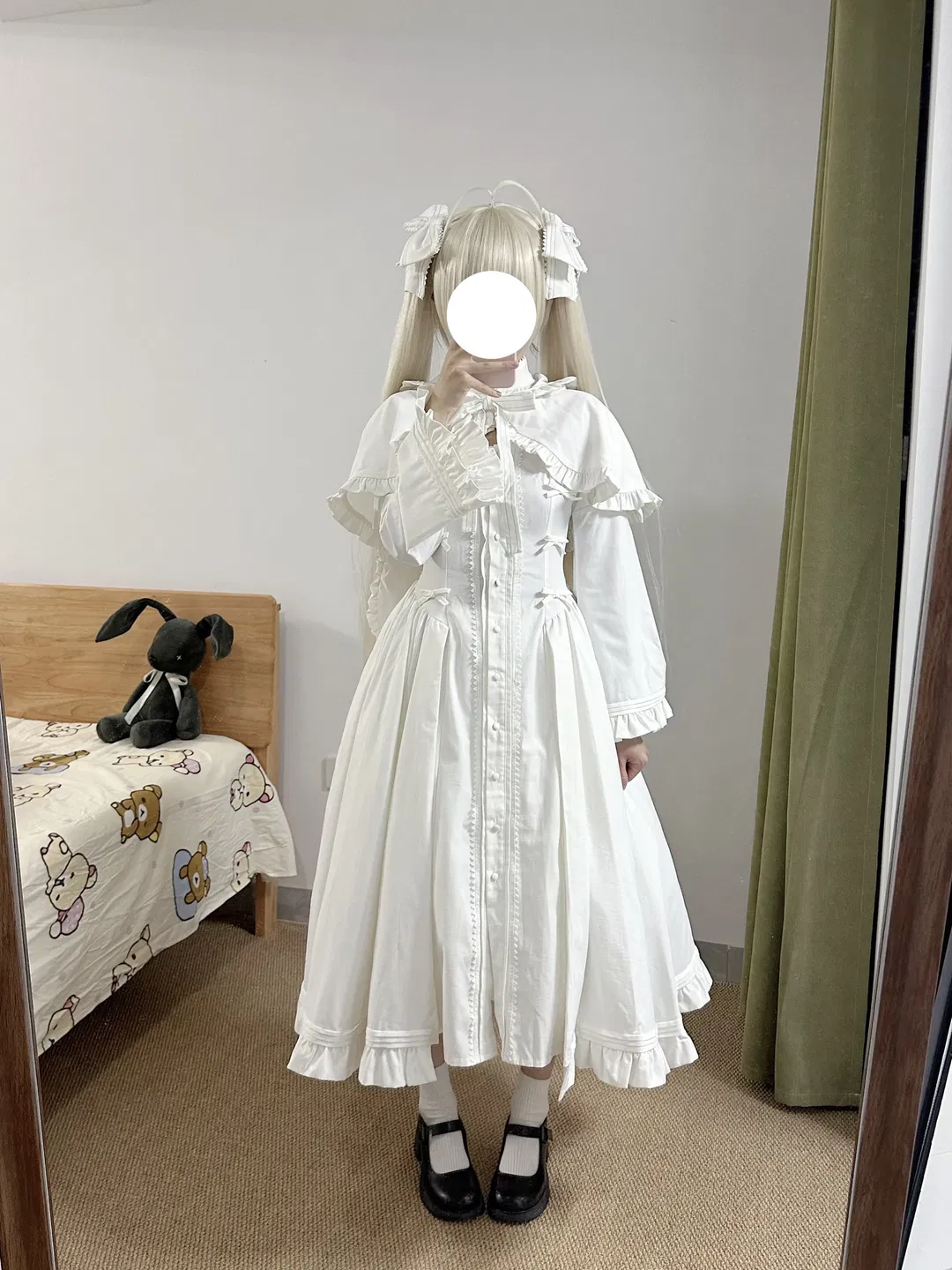 【春日野穹cos】缘之空纯白兔耳洋装试穿 - 第 10 张