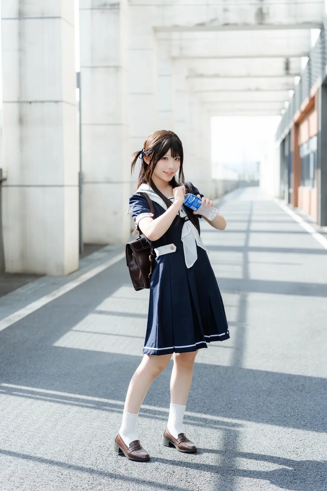 深蓝水手服与纯粹日光 日系JK写真记录 - 第 3 张