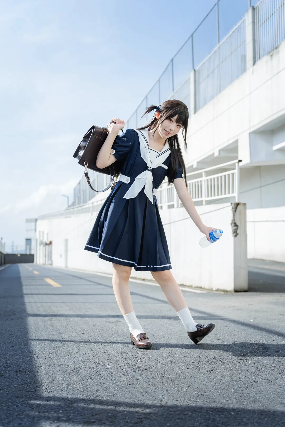 深蓝水手服与纯粹日光 日系JK写真记录 - 第 7 张
