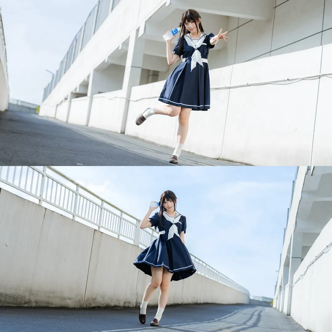 深蓝水手服与纯粹日光 日系JK写真记录 - 第 9 张