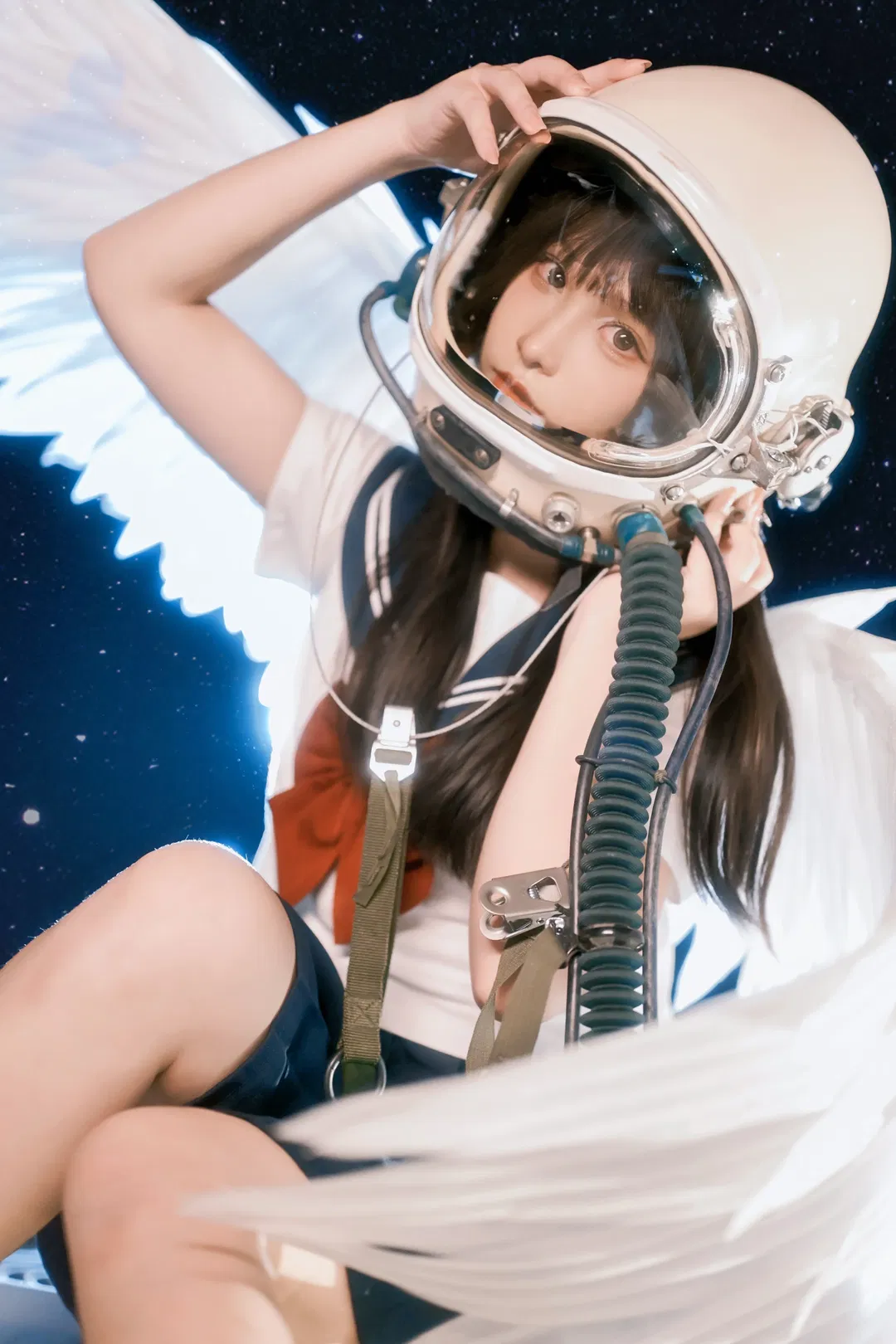 在星空背景下拍宇航员JK制服创意写真 - 第 2 张