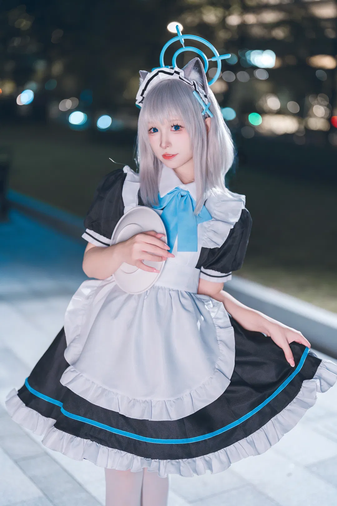 【砂狼白子cos】蔚藍檔案裡的女僕小蛋糕 - 第 4 張