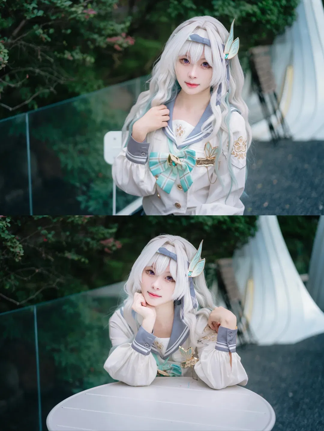 【流螢cos】崩壞星穹鐵道春日手信，JK制服與白絲的神仙搭配 - 第 1 張