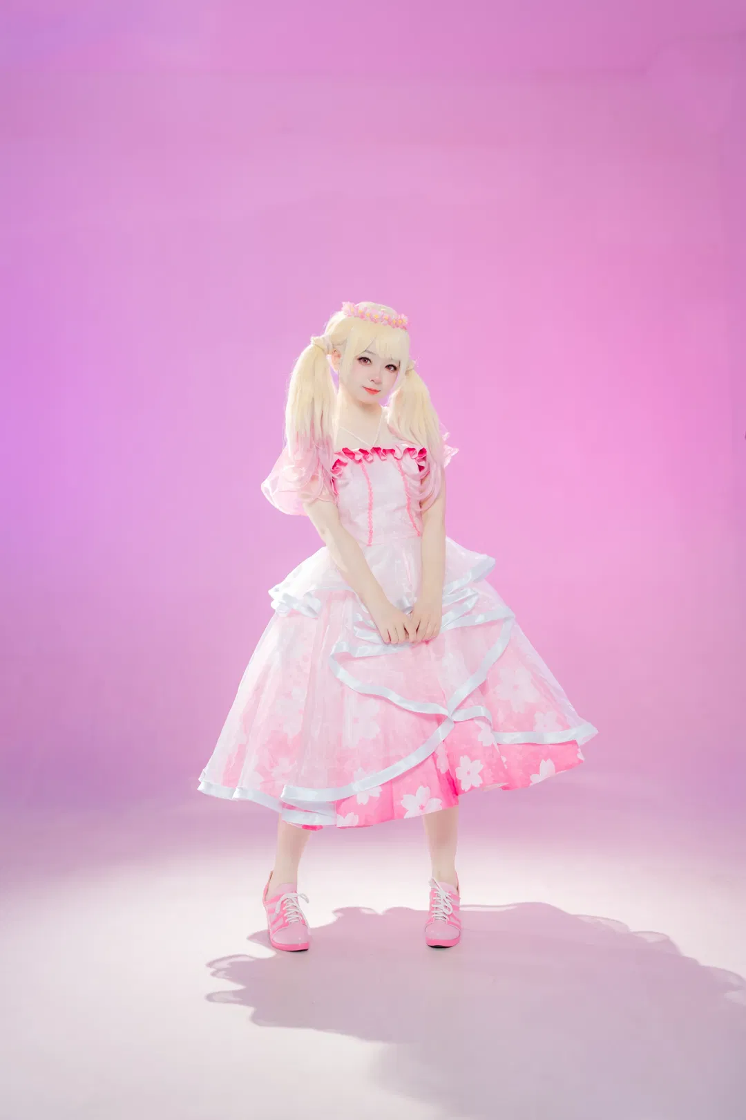 【鬼塚夏美cos】lovelive星团粉色洋装正片存档 - 第 5 张