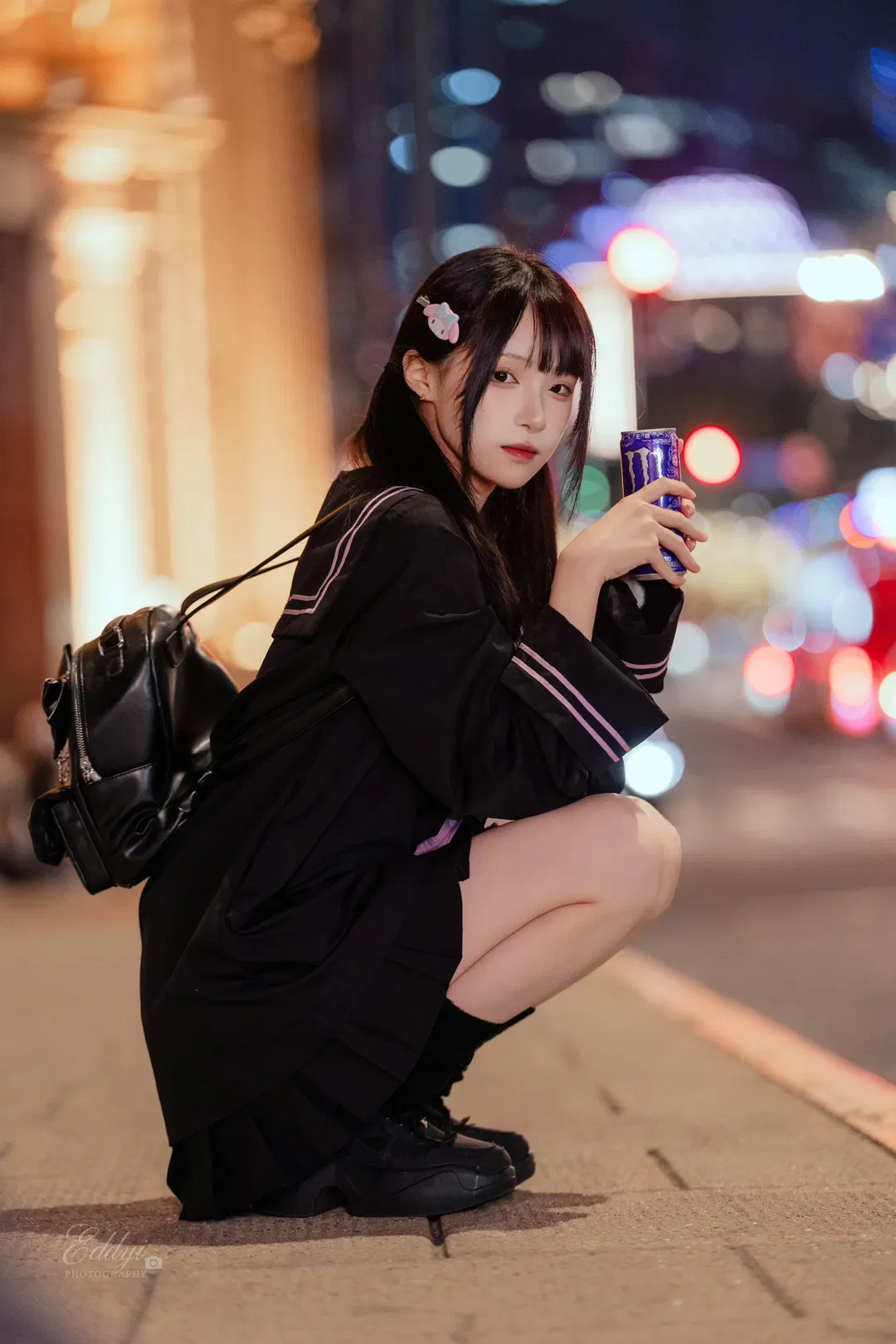 暗黑系库洛米风JK遇上虚化夜街 - 第 2 张