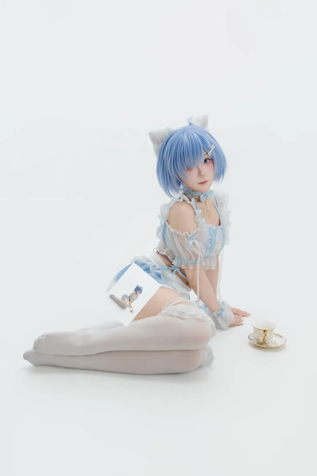 【蕾姆cos】猫耳女仆的下午茶时光 - 第 2 张