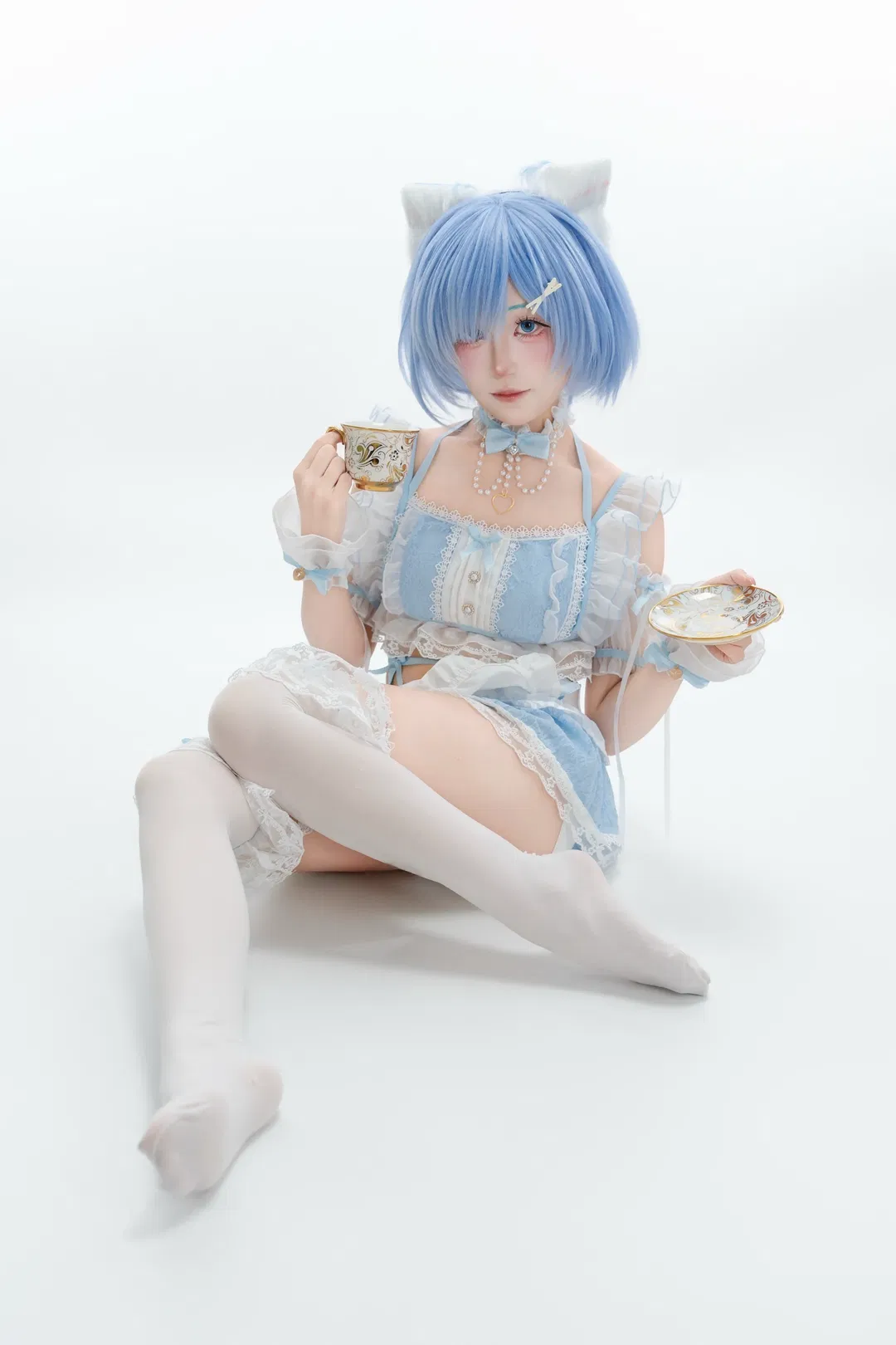 【蕾姆cos】猫耳女仆的下午茶时光 - 第 4 张