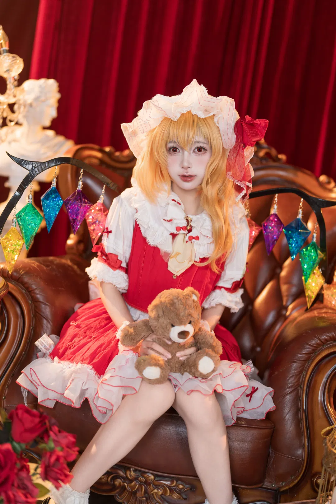 【芙兰朵露cos】东方红魔乡红白洋装与复古舞台 - 第 5 张