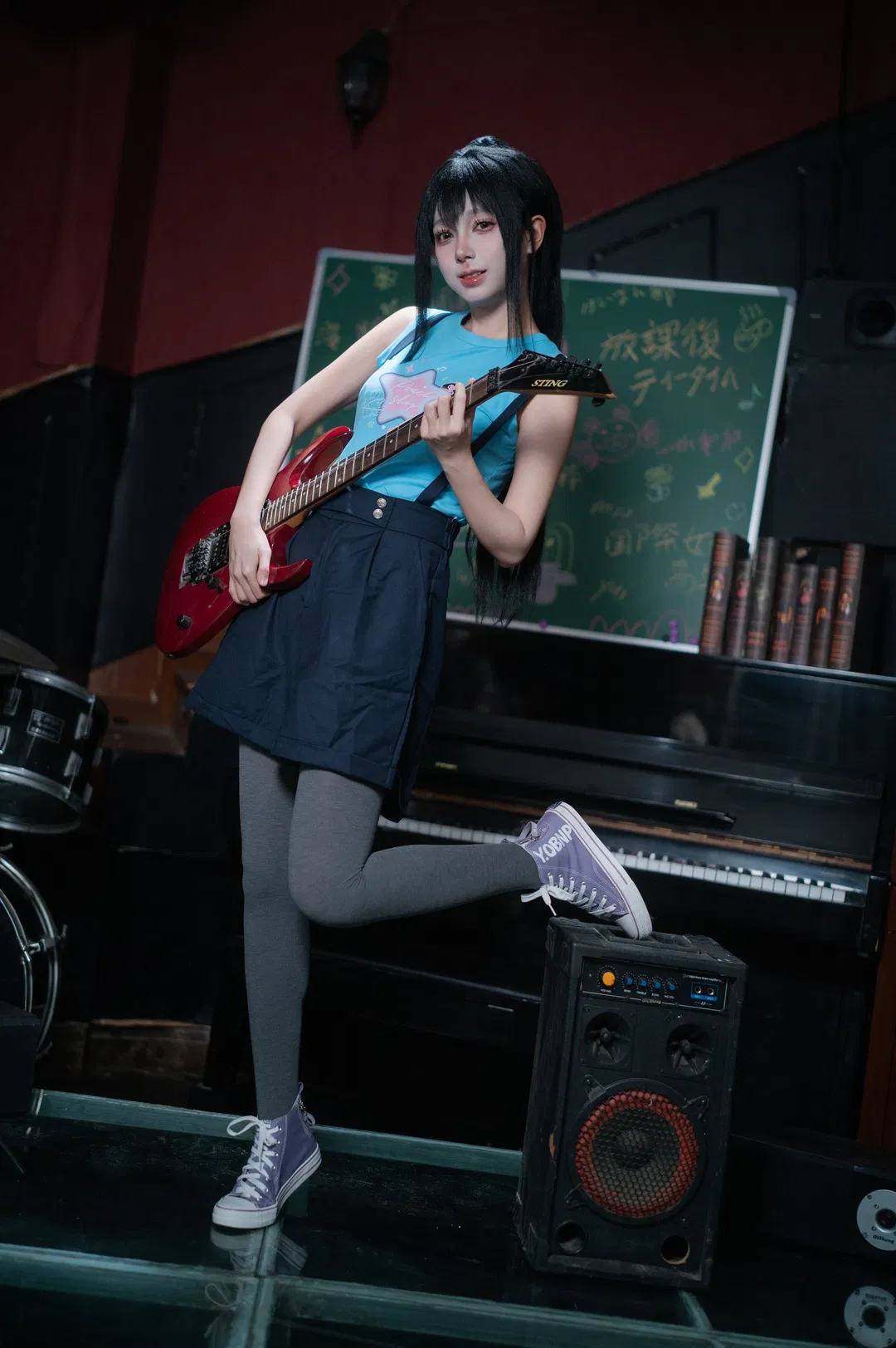 【中野梓cos】輕音少女放學後的音樂教室穿搭記錄