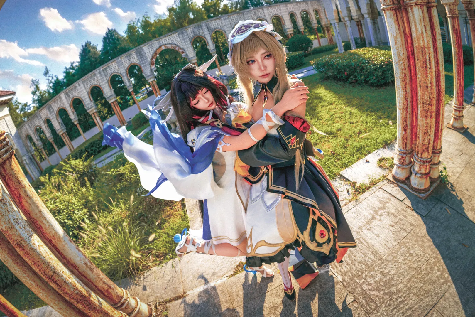 【少女cos】原神少女與木偶的古典長廊雙人正片 - 第 2 張