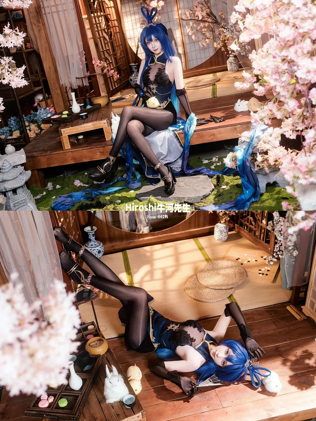 【新澤西cos】碧藍航線旗袍寫真，黑色蕾絲與絲襪的碰撞 - 第 4 張