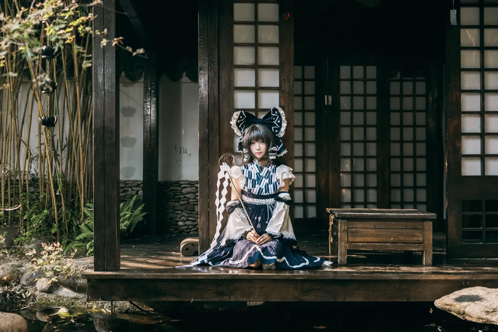 【博丽灵梦cos】东方project 蓝灵梦的幻想乡庭院 - 第 1 张