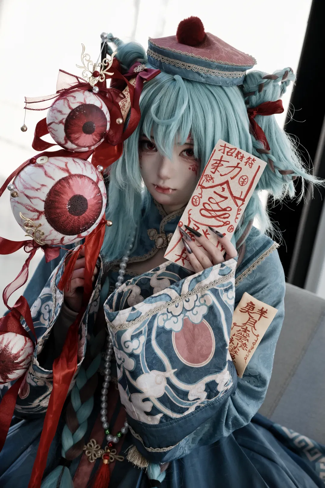 【初音未来cos】自搭清朝僵尸风，这波压迫感拉满 - 第 4 张