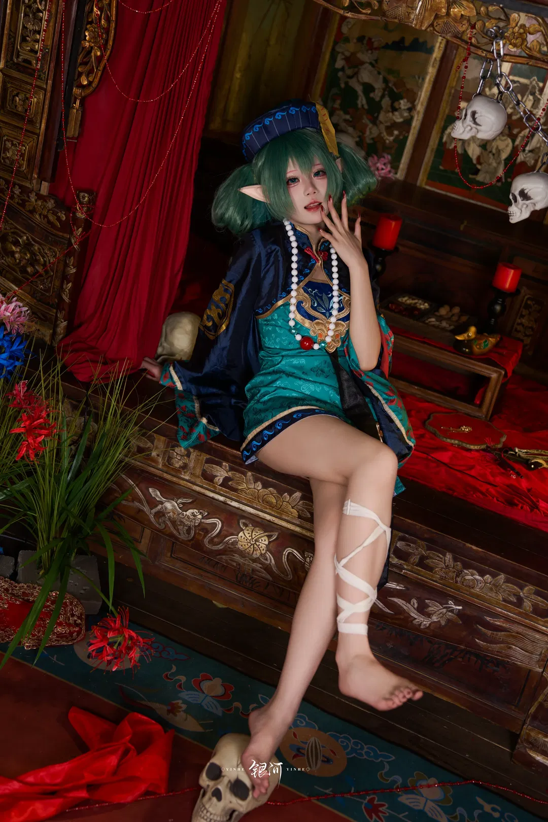 【初音未来cos】中式僵尸美学与双马尾的碰撞 - 第 1 张