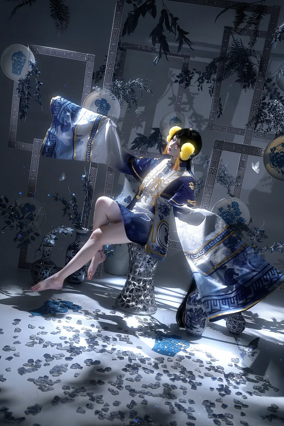 【面灵气cos】决战平安京：当青花瓷与面具融为一体 - 第 1 张