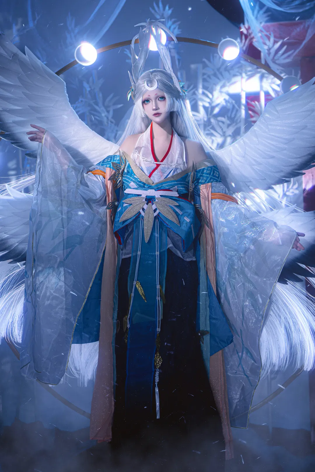 【因幡辉夜姬cos】阴阳师实景月亮阴晴圆缺布景太用心了 - 第 1 张