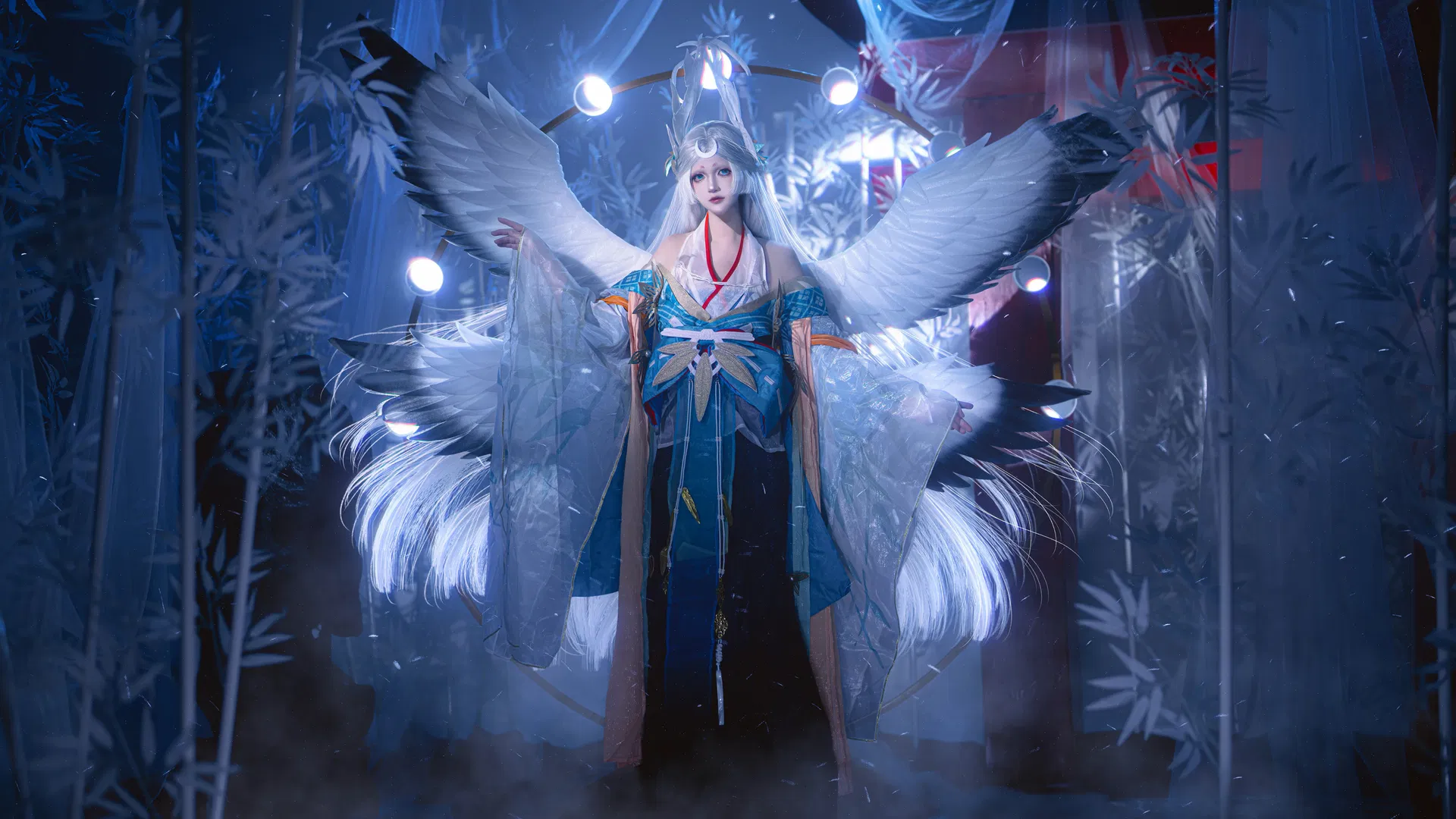 【因幡辉夜姬cos】阴阳师实景月亮阴晴圆缺布景太用心了 - 第 2 张