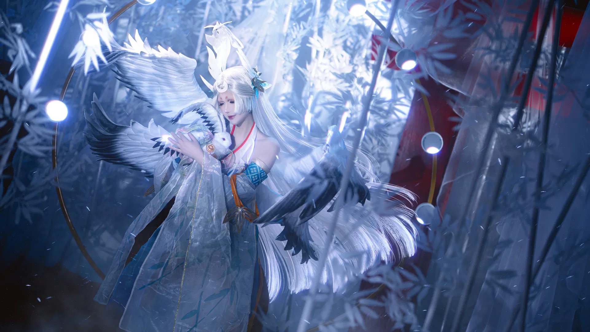 【因幡辉夜姬cos】阴阳师实景月亮阴晴圆缺布景太用心了 - 第 5 张