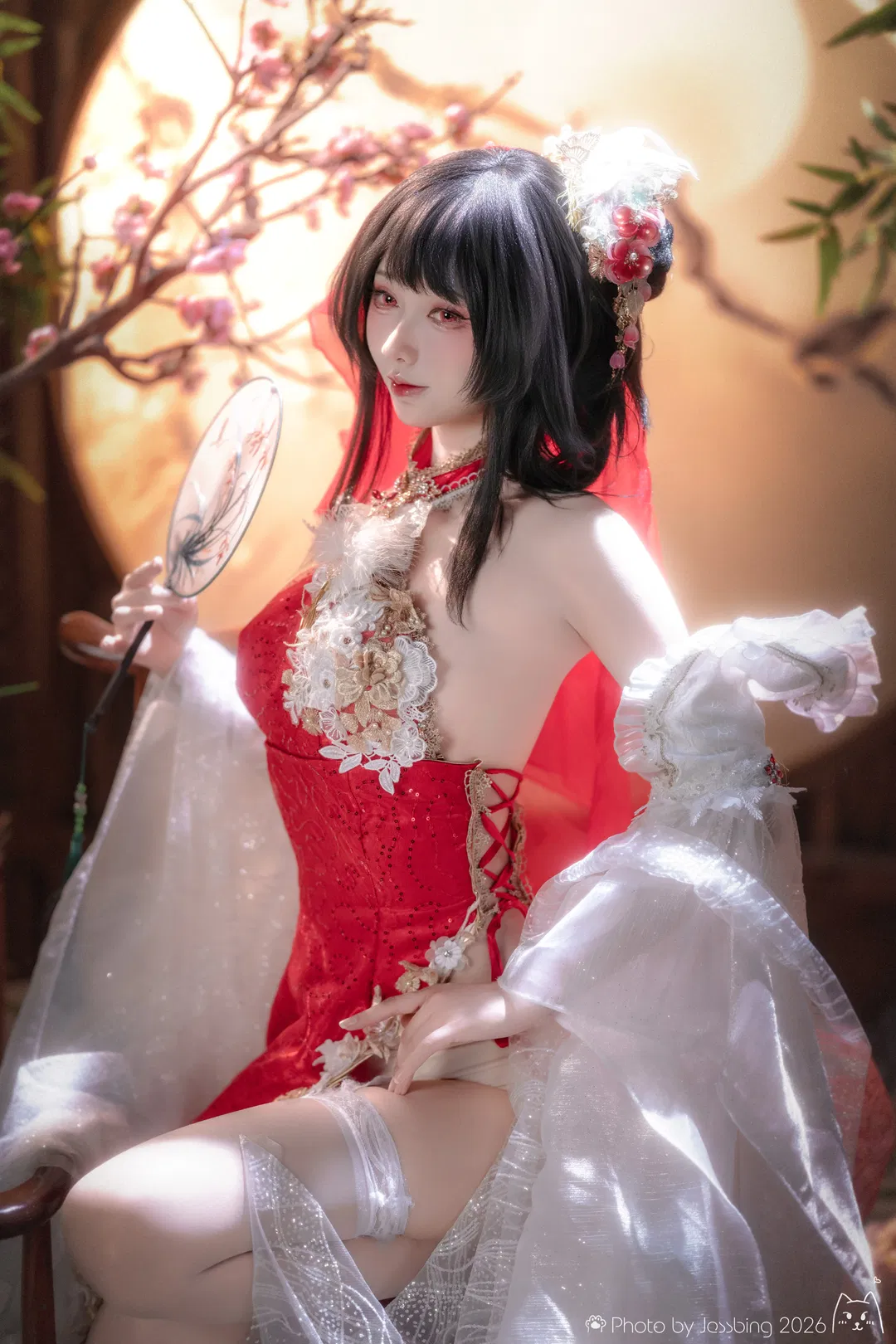 【鎮海cos】碧藍航線鎮海花嫁，紅白交織的中式浪漫 - 第 1 張