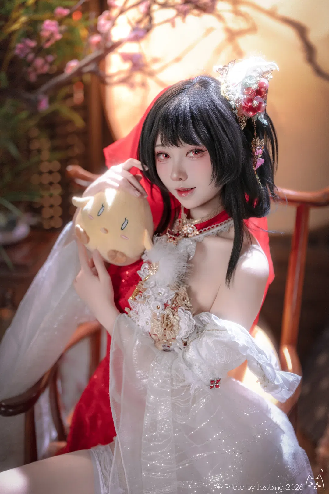 【鎮海cos】碧藍航線鎮海花嫁，紅白交織的中式浪漫 - 第 3 張