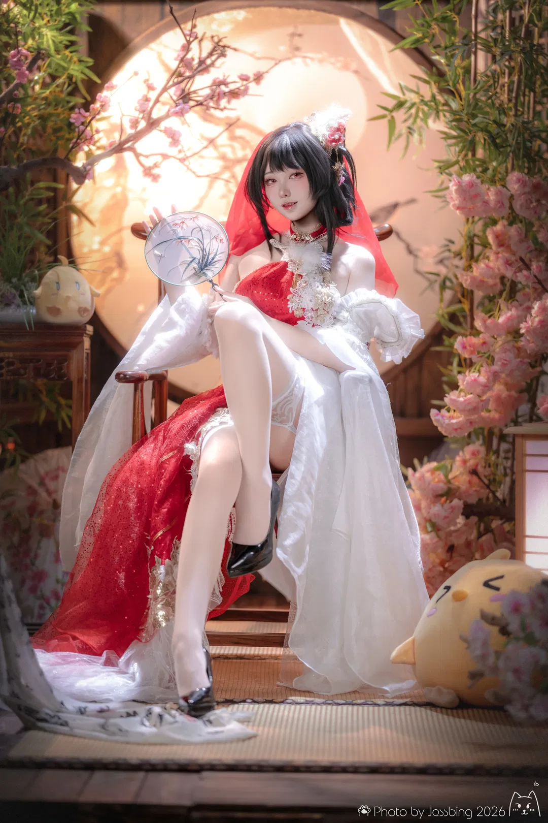 【鎮海cos】碧藍航線鎮海花嫁，紅白交織的中式浪漫 - 第 4 張