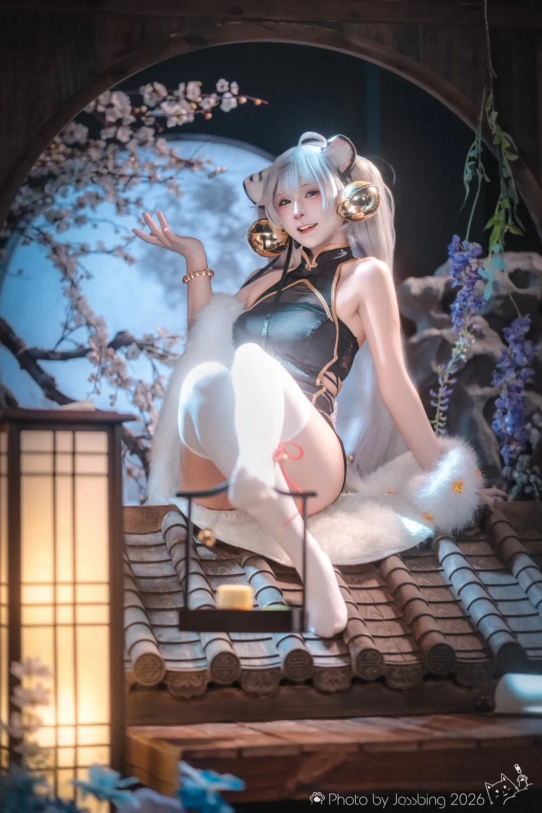 白虎娘cos 国风旗袍与毛绒的碰撞 - 第 2 张