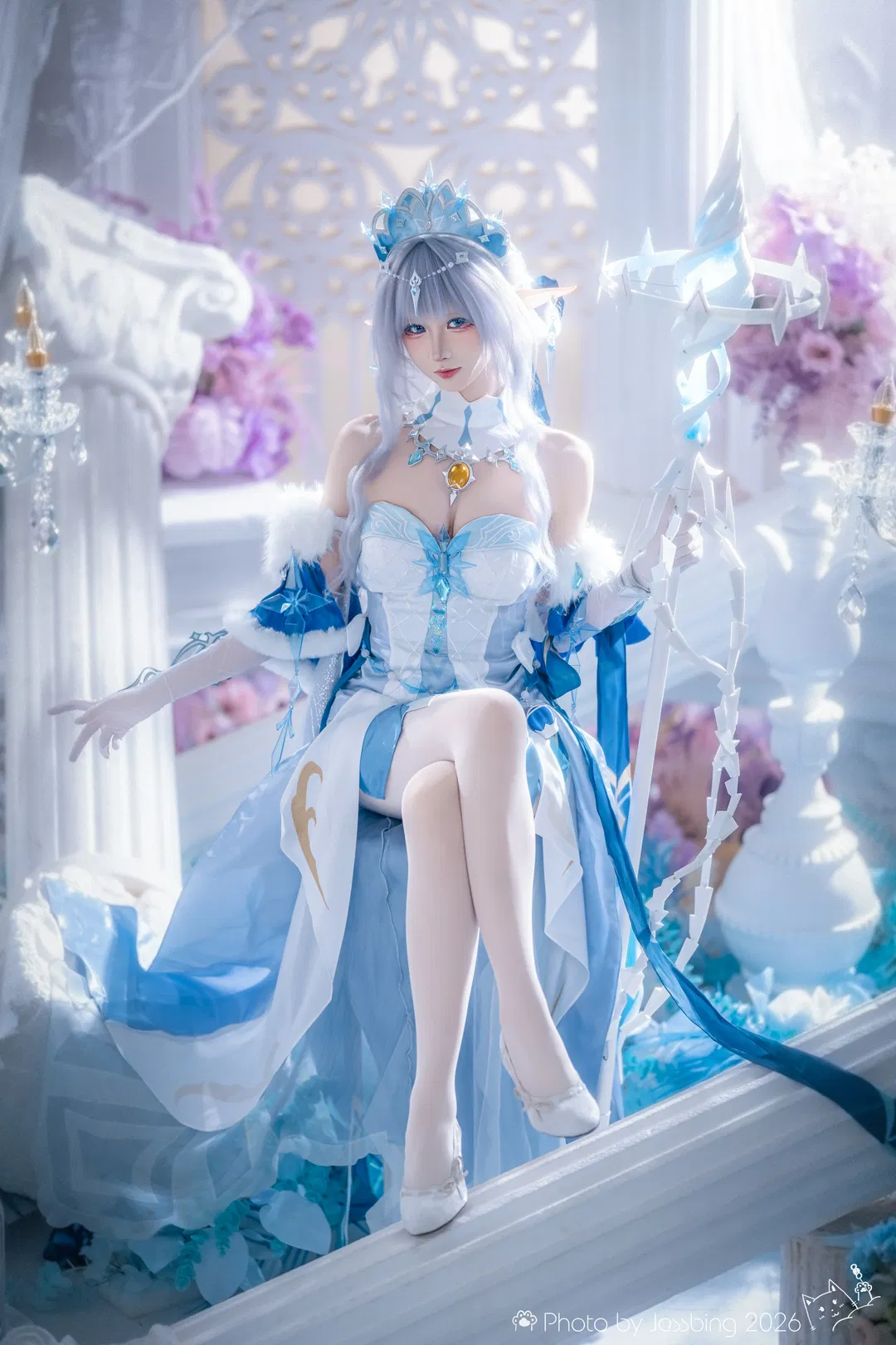 【冰之女皇cos】至冬的凛冽与华贵，这套冰雪质感真的太美了 - 第 2 张