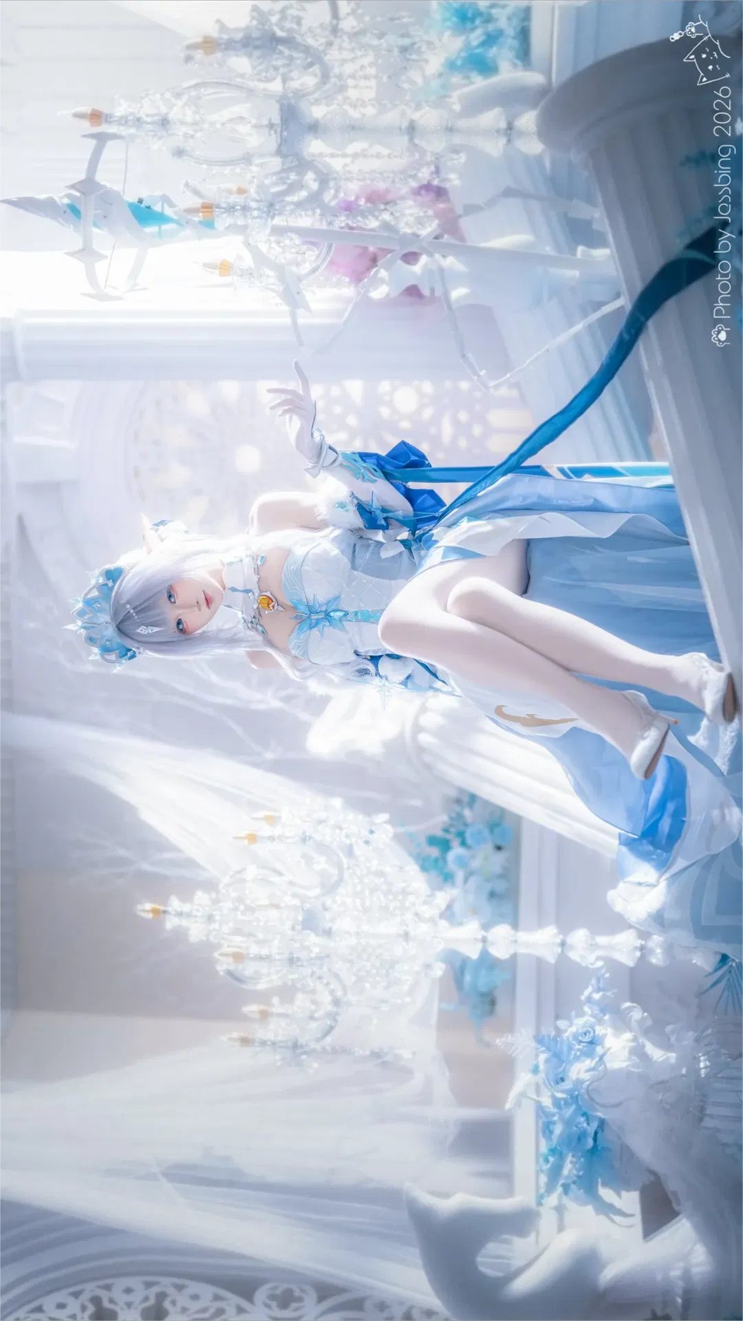 【冰之女皇cos】至冬的凛冽与华贵，这套冰雪质感真的太美了 - 第 6 张