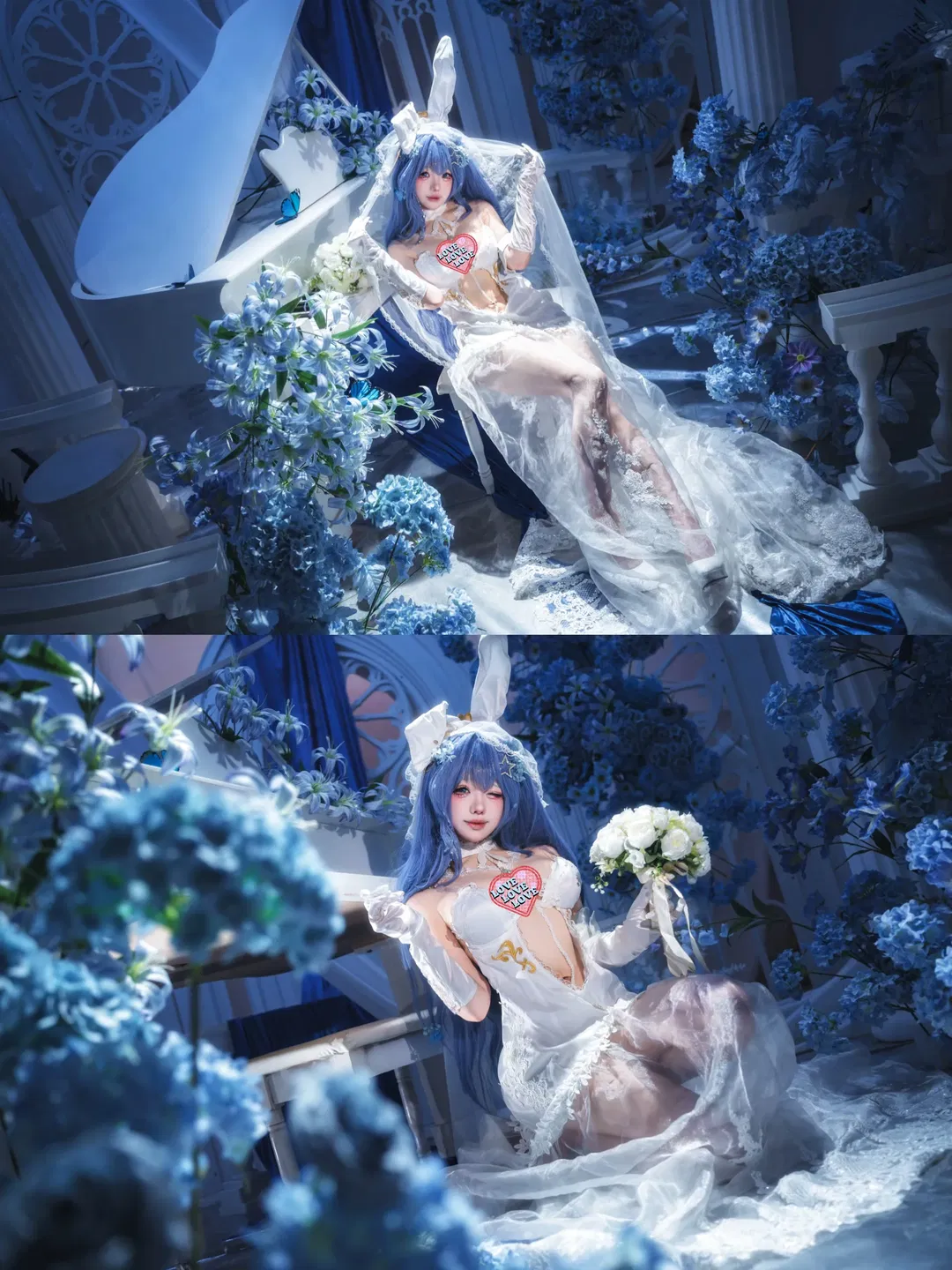 【新澤西cos】碧藍航線花嫁，藍色花海中的浪漫 - 第 1 張
