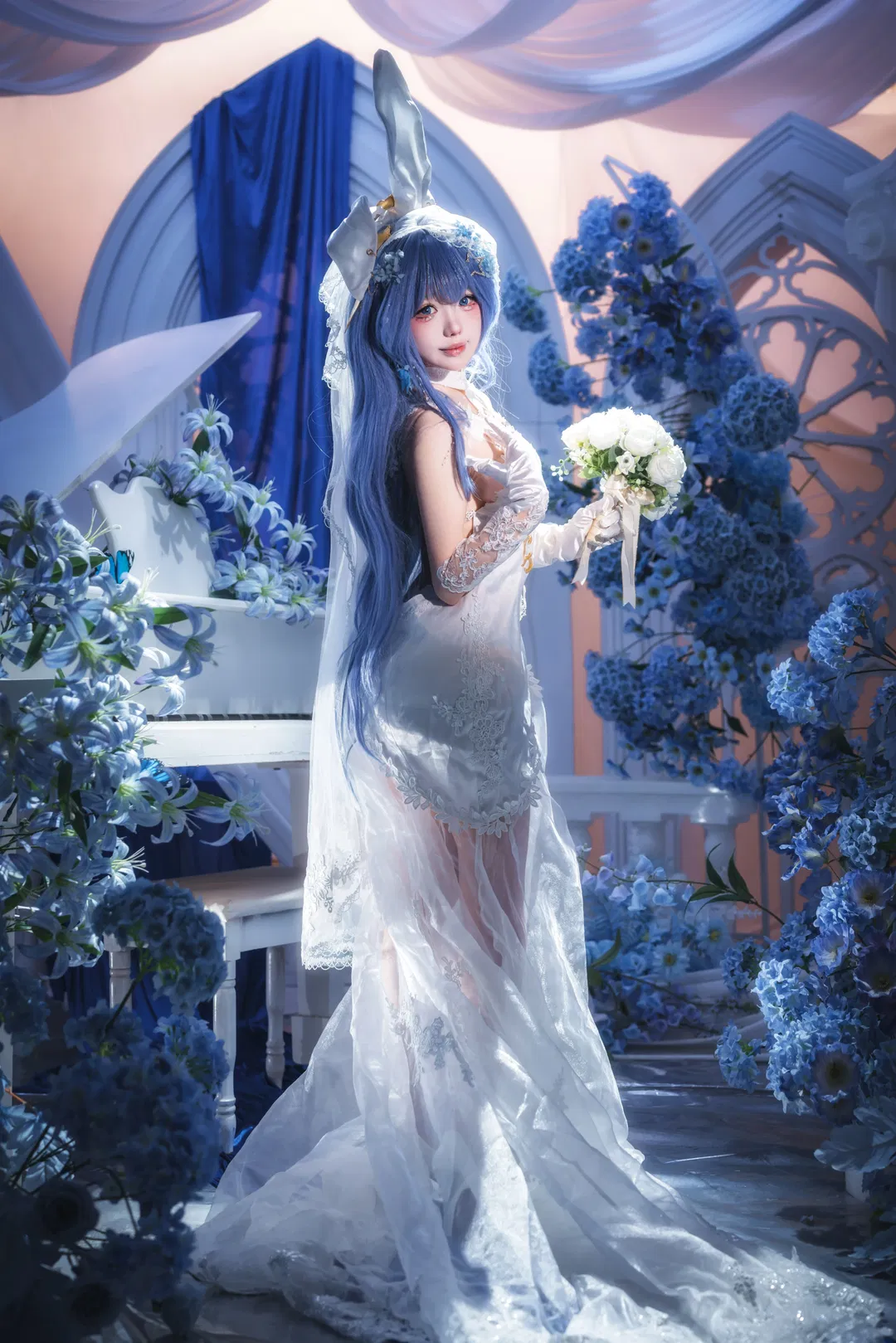 【新澤西cos】碧藍航線花嫁，藍色花海中的浪漫 - 第 2 張