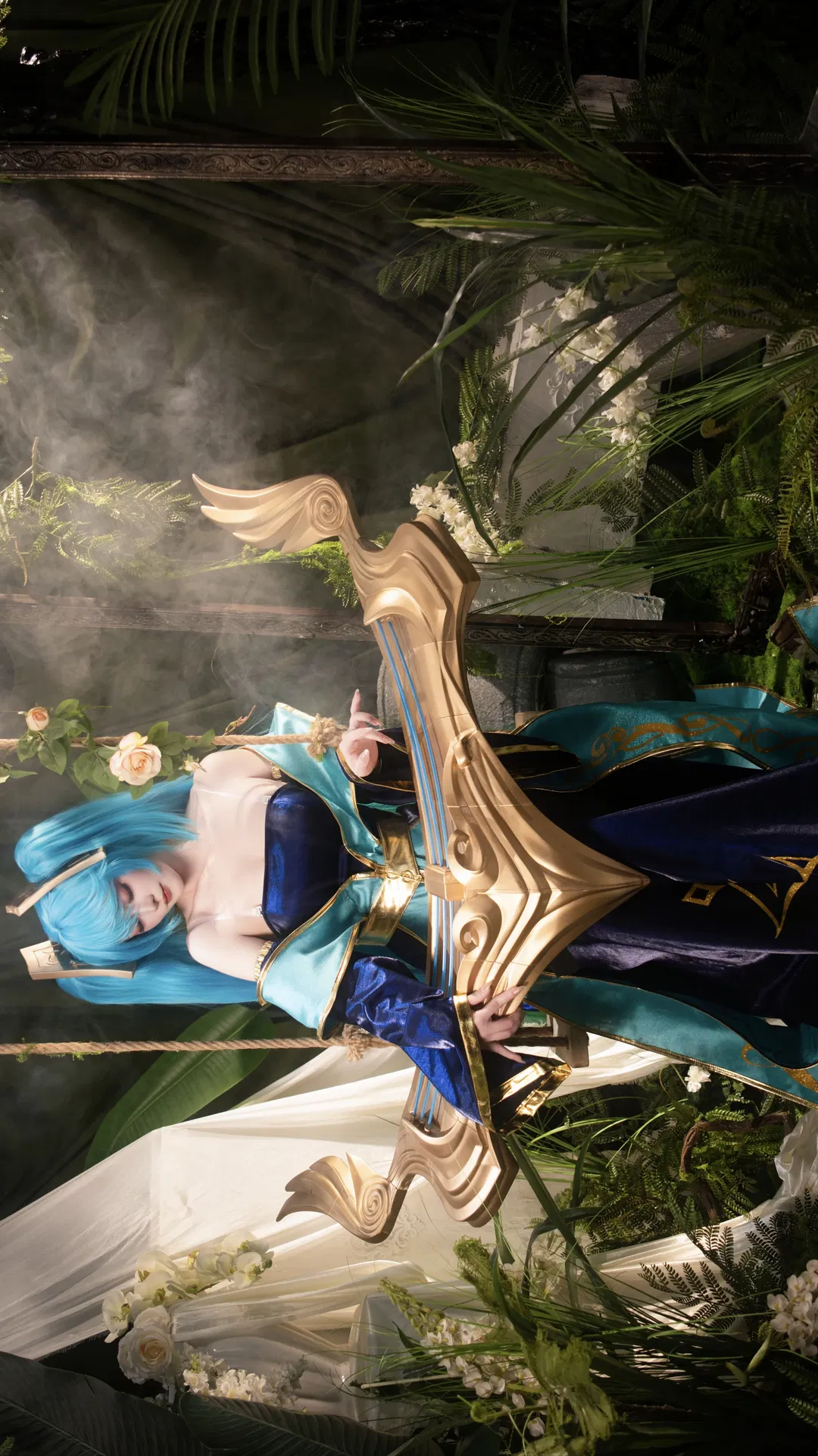 【琴女娑娜cos】静谧丛林里拨动琴弦 - 第 6 张