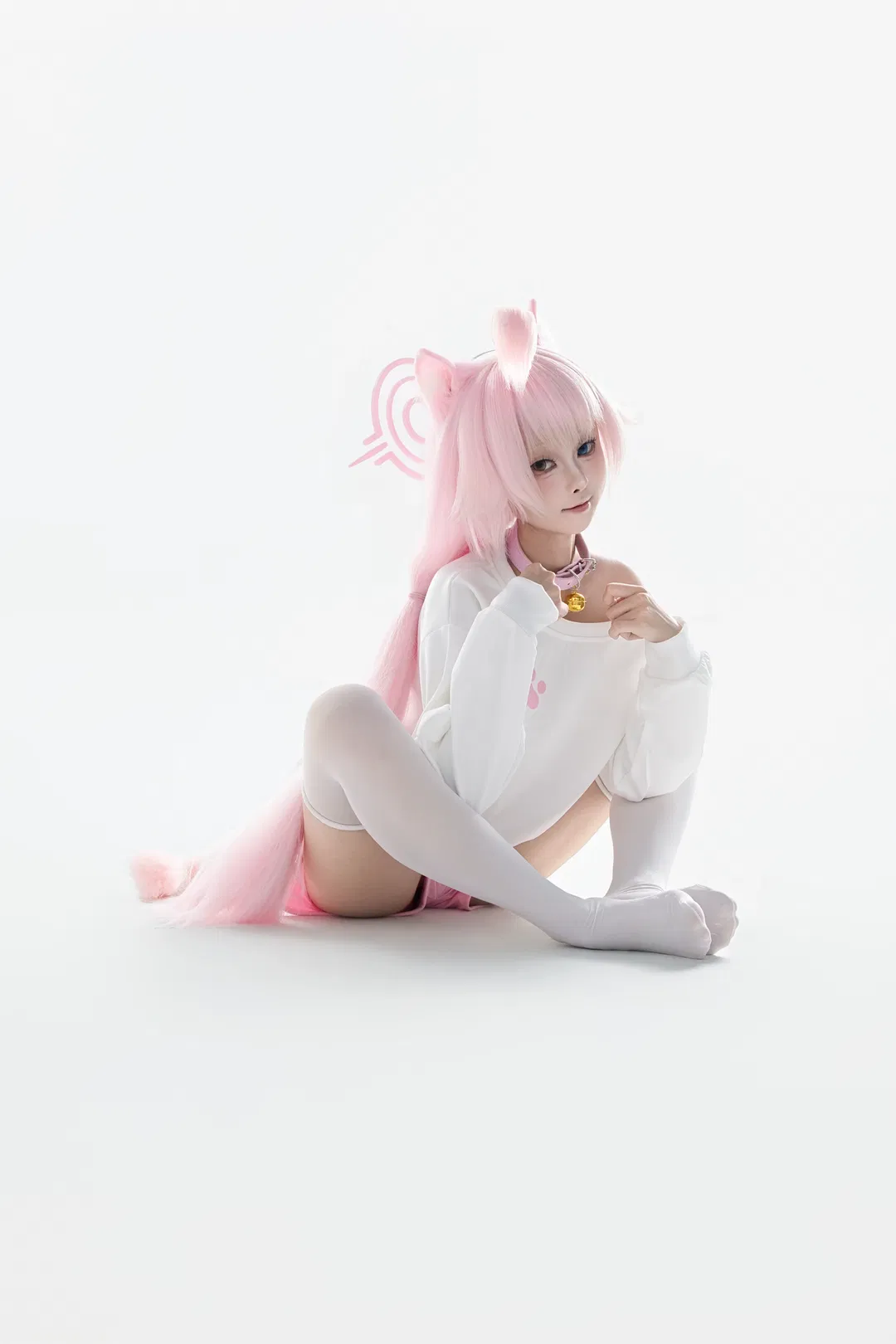 【小鸟游星野cos】蔚蓝档案的粉发猫娘造型展示 - 第 1 张