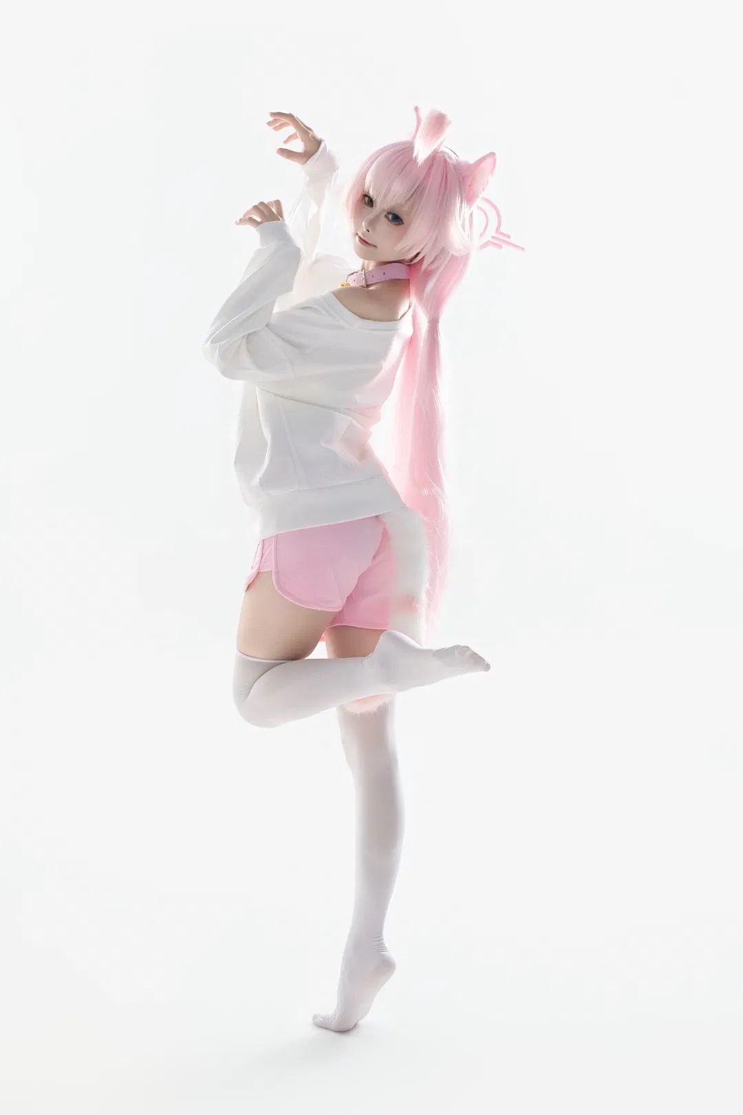 【小鸟游星野cos】蔚蓝档案的粉发猫娘造型展示 - 第 2 张
