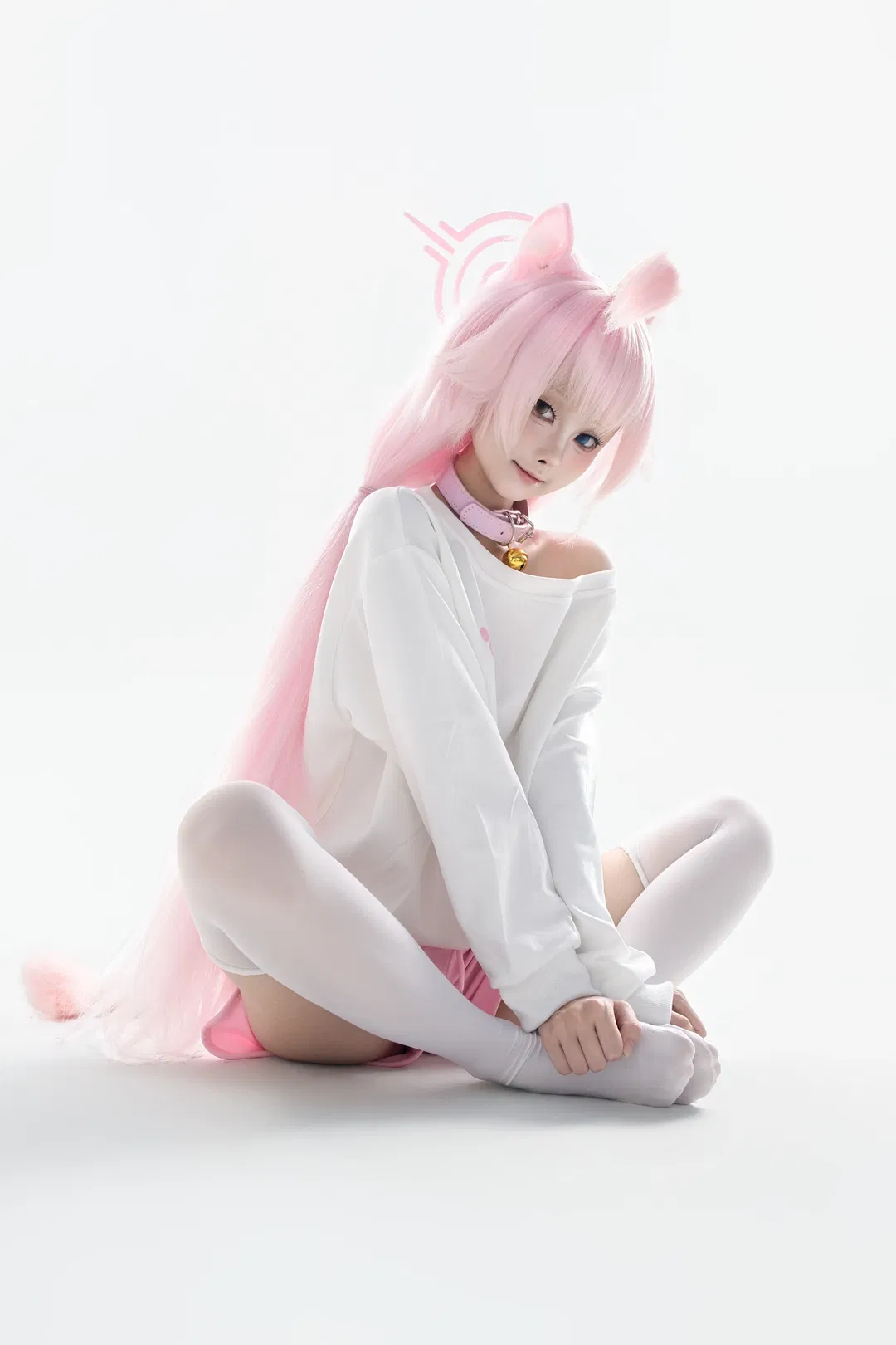 【小鸟游星野cos】蔚蓝档案的粉发猫娘造型展示 - 第 3 张