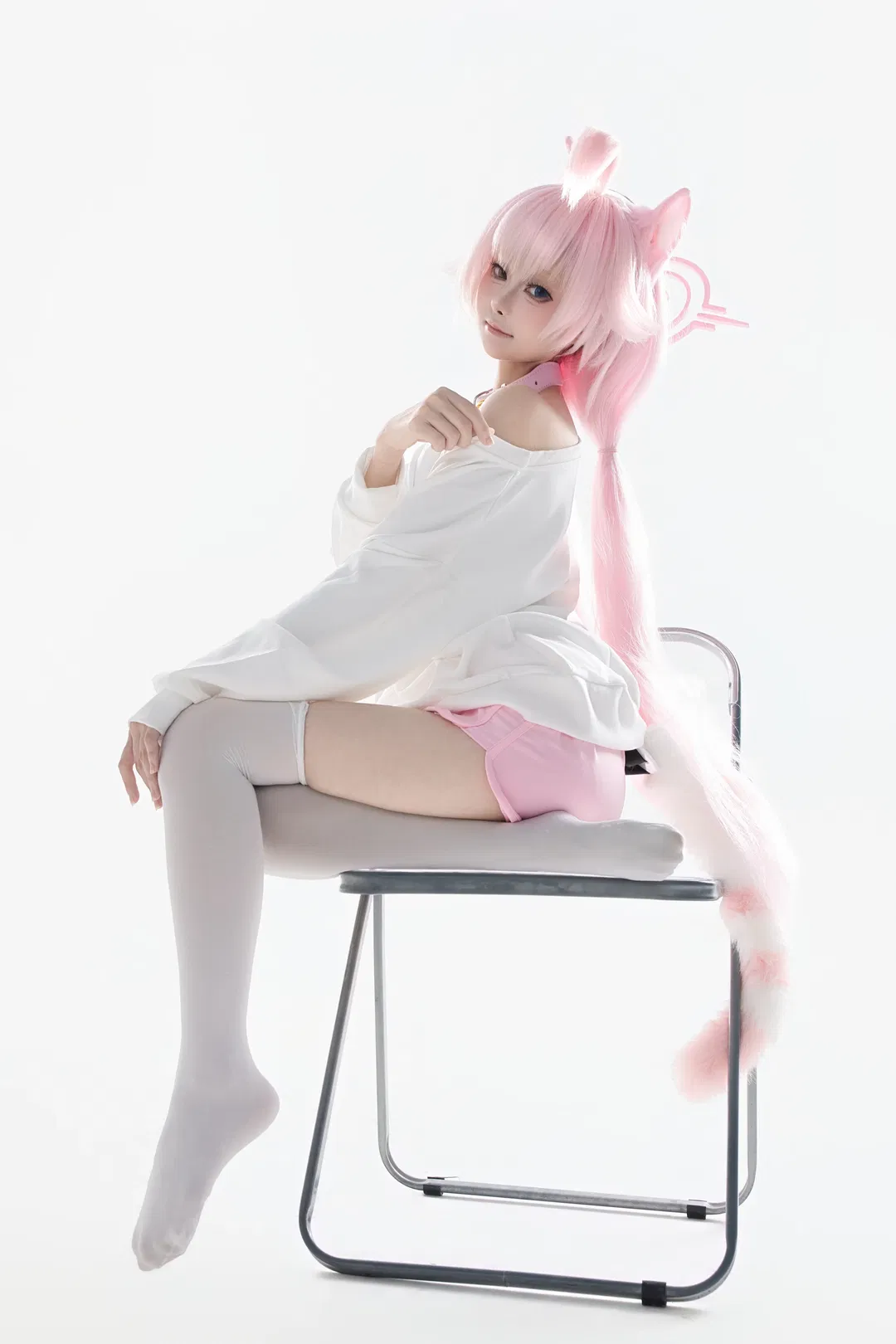 【小鸟游星野cos】蔚蓝档案的粉发猫娘造型展示 - 第 4 张