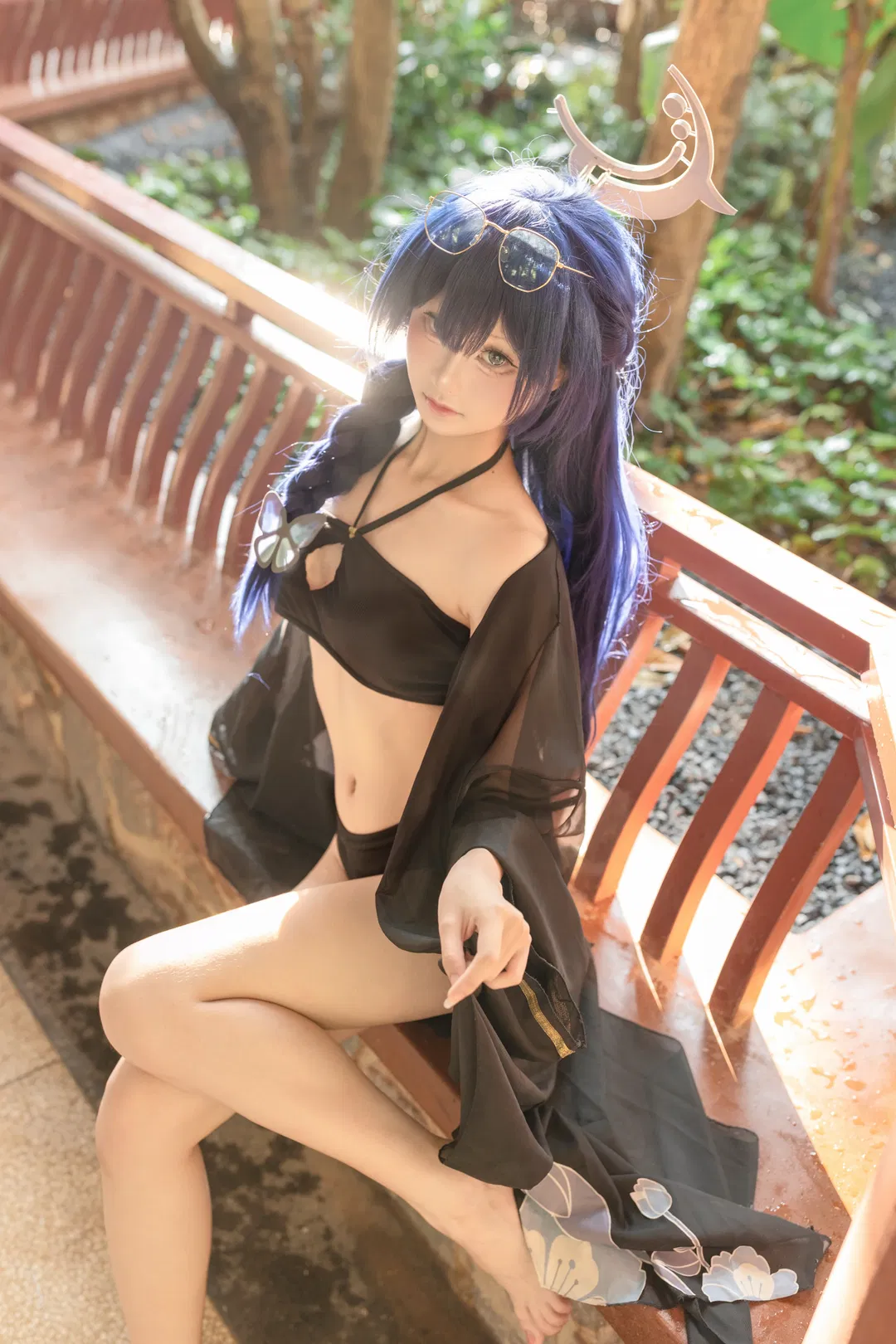【妃咲cos】蔚藍檔案門主大人的夏日泳裝拍攝記錄 - 第 1 張