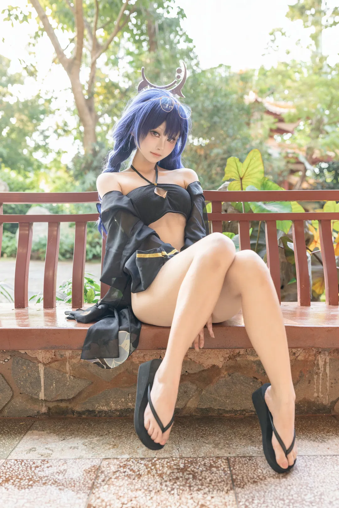 【妃咲cos】蔚藍檔案門主大人的夏日泳裝拍攝記錄 - 第 2 張
