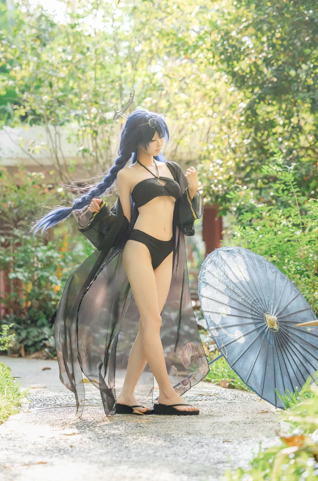 【妃咲cos】蔚藍檔案門主大人的夏日泳裝拍攝記錄 - 第 4 張