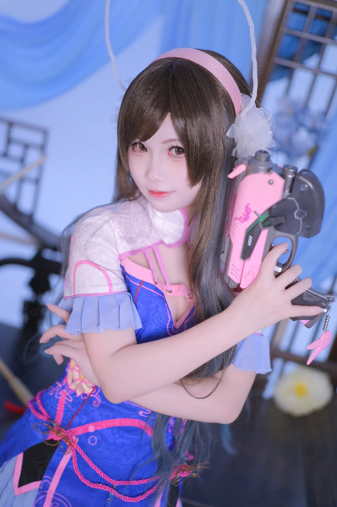 【D.Va cos】守望先锋宋哈娜旗袍同人超绝wink - 第 2 张