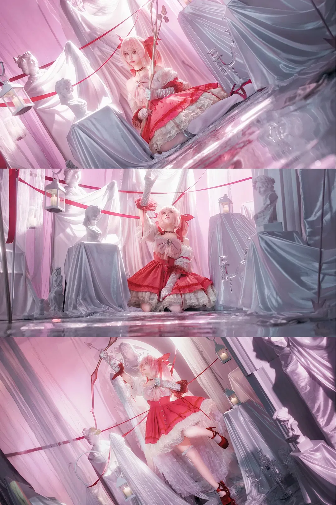 【鹿目圆香cos】魔法少女小圆：魔女之夜的回天，拉弓的瞬间 - 第 1 张