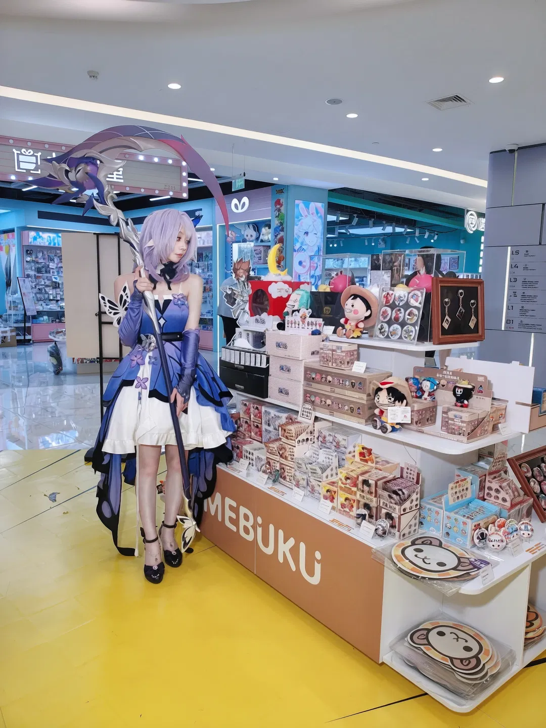 MEBUKU快闪店打卡，这套紫蓝蝴蝶Cos太出片了 - 第 3 张