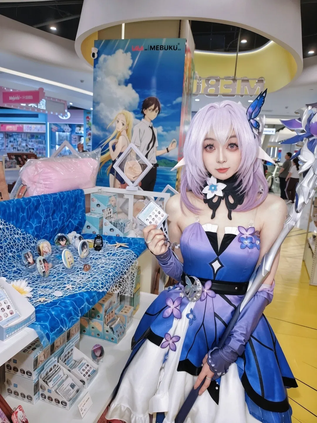 MEBUKU快闪店打卡，这套紫蓝蝴蝶Cos太出片了 - 第 8 张